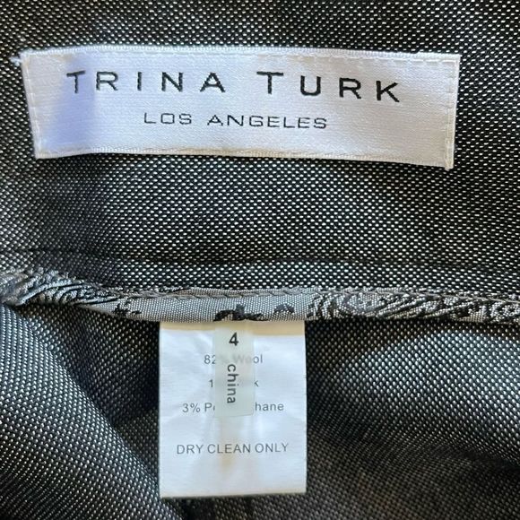 Trina Turk Silk and Wool Blazer and pants suit size 4 - Picture 10 of 11